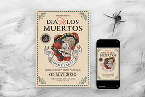 Dia De Los Muertos Flyer Template