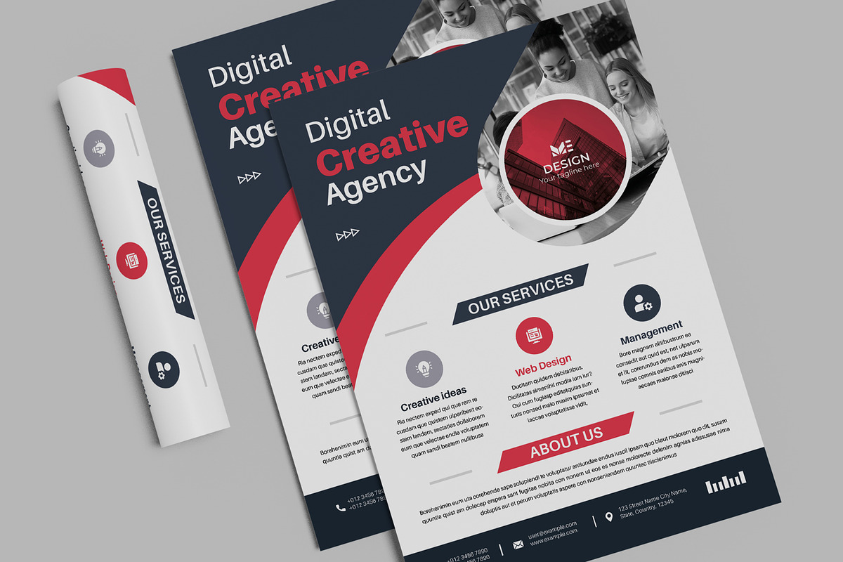 Corporate Flyer Template, a Flyer Template by MightyDesign (Photo 3 of 6)