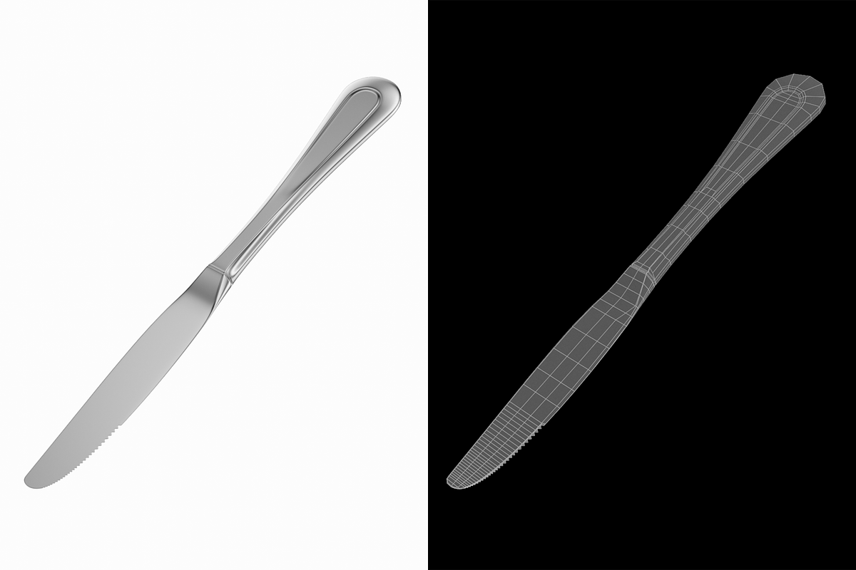 Dessert Knife Classic Cutlery, an Object 3D Model by VK Studio (Photo 3 of 7)