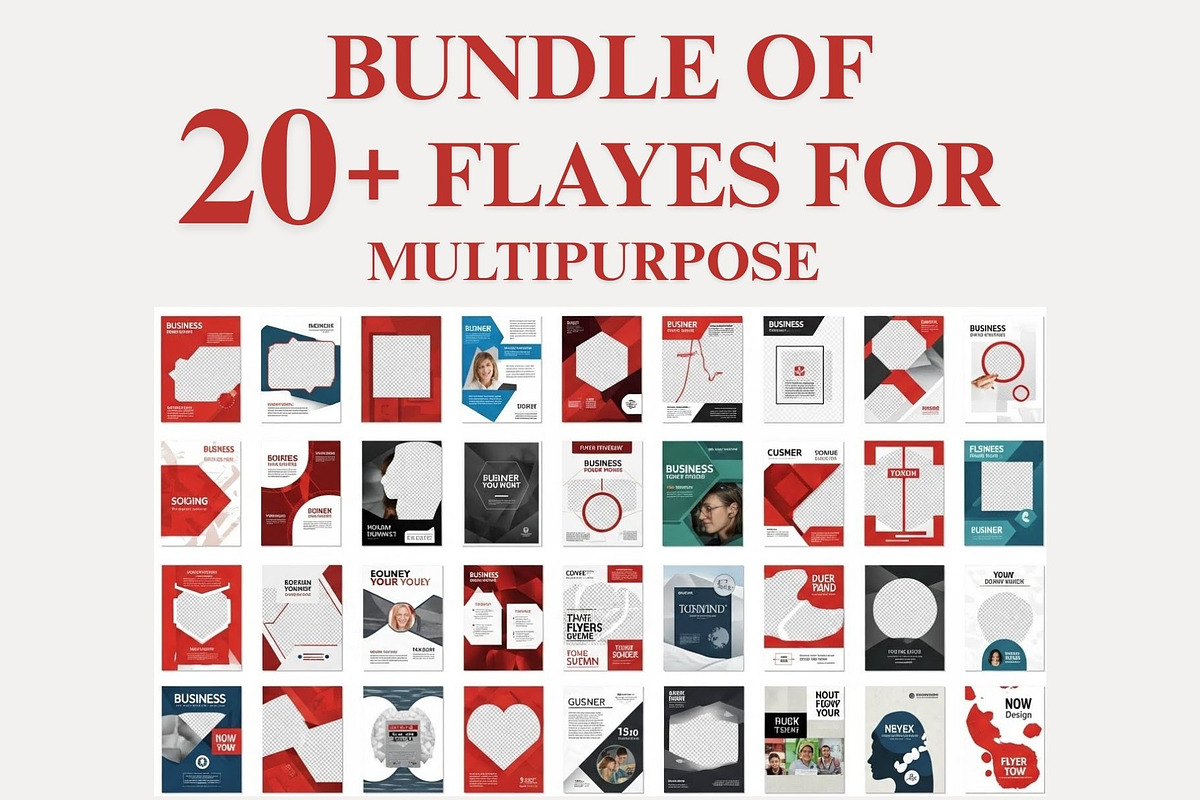 20 Editable Flyer Templates, a Flyer Template by Crox Studio | Digital (Photo 1 of 5)