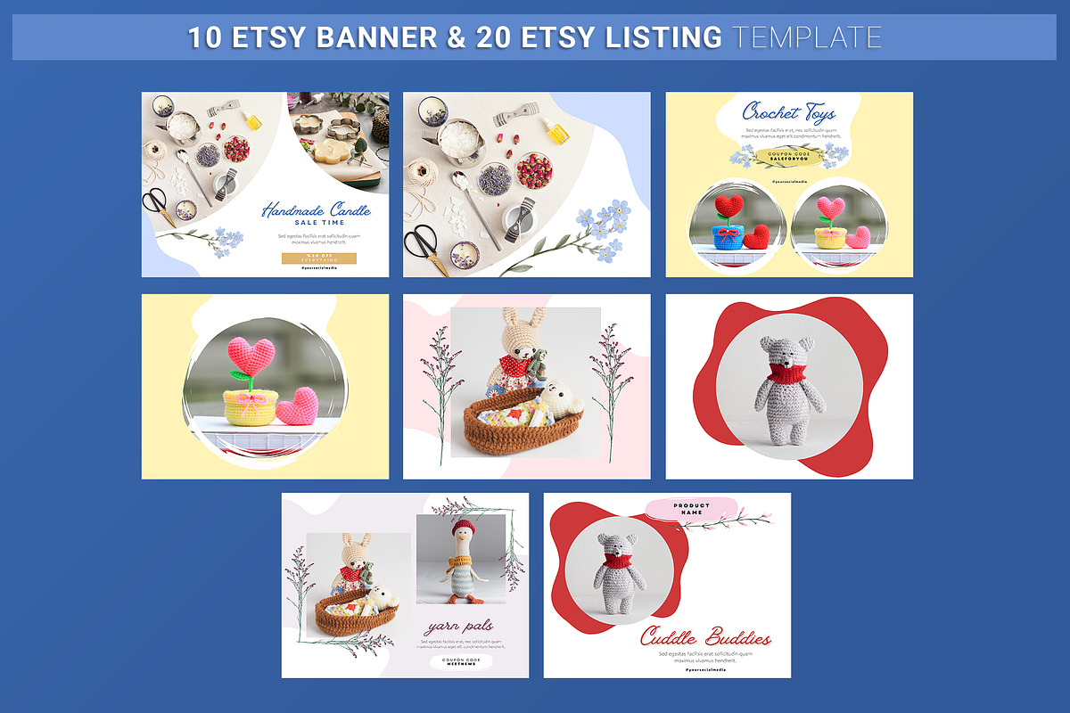 ETSY Shop Kit Canva - Floral, a Templates & Theme by illycreative (Photo 10 of 10)
