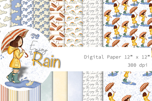 Enjoy the Rain - Digital Paper