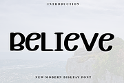 Believe, a Sans Serif Font by FreshTypeINK (Thumbnail 1 of 8)
