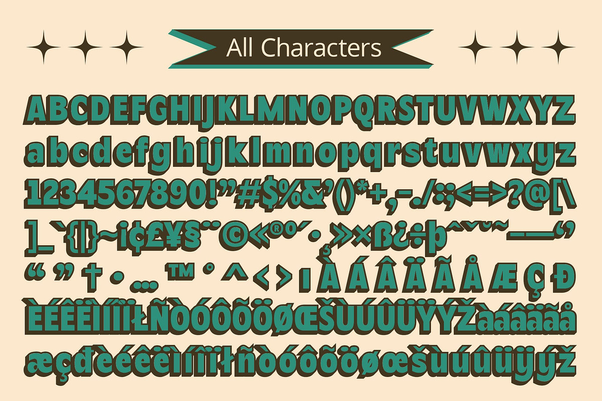 Becham 3D, a Sans Serif Font by Craft Supply Co. (Photo 8 of 8)