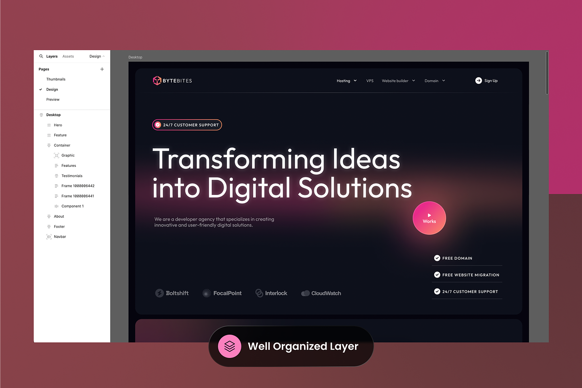 Developer Agency Landing Page, a Landing Page Template by SLAB! Design (Photo 2 of 3)