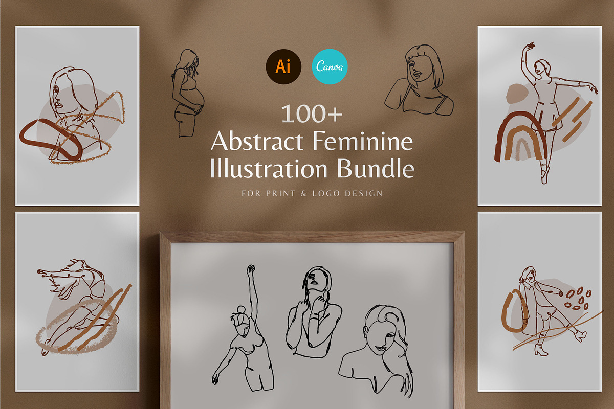 Feminine Illustration Bundle, a Graphic by AndrewPixel (Photo 1 of 10)