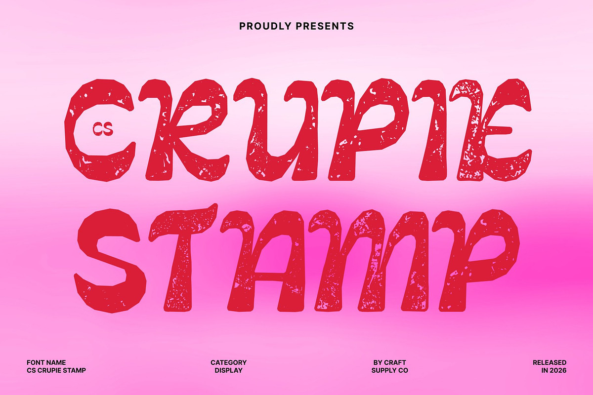 CS Crupie Stamp, a Sans Serif Font by Craft Supply Co. (Photo 1 of 8)