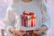 Christmas Tree and Gift Watercolor, an Illustration by designcity5 (Thumbnail 5 of 5)
