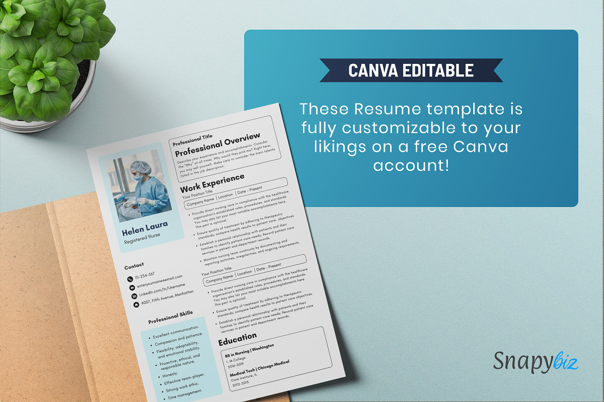 Nurse Resume Template, a Print Template by Snapybiz (Photo 9 of 10)