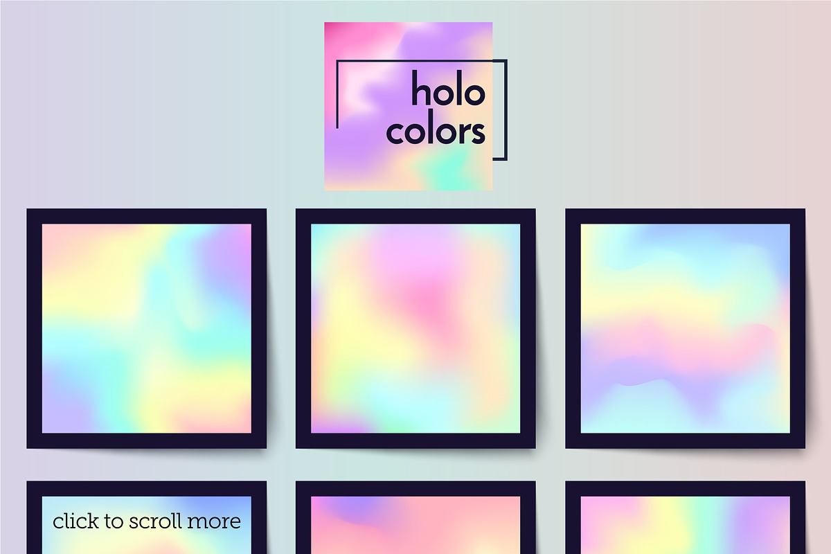Holographics & fancy gradients set, a Texture Graphic by ZapolzunArt (Photo 6 of 9)