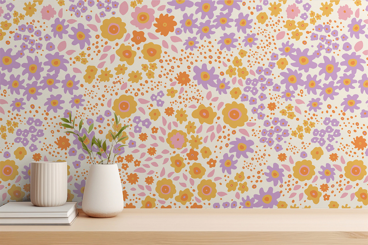 Summer Ditsy Flowers, a Wallpaper Graphic by MalyskaStudio (Photo 2 of 9)