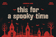 Brain Haunted Horror Font, a Sans Serif Font by 24Design Studios (Thumbnail 7 of 8)