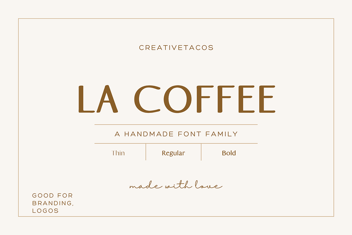 La Coffee A Handmade Font, a Handwritten Font by Creativetacos (Photo 1 of 8)