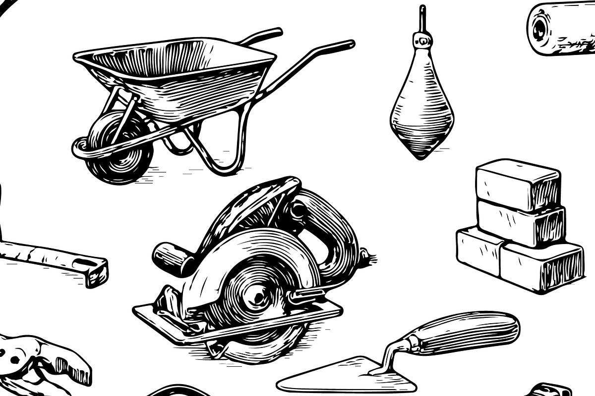 Construction Tools and Safety Icons, an Object Graphic by RT Studio (Photo 3 of 4)