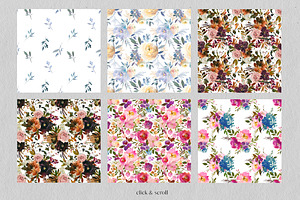 Seamless Floral Patterns Bundle