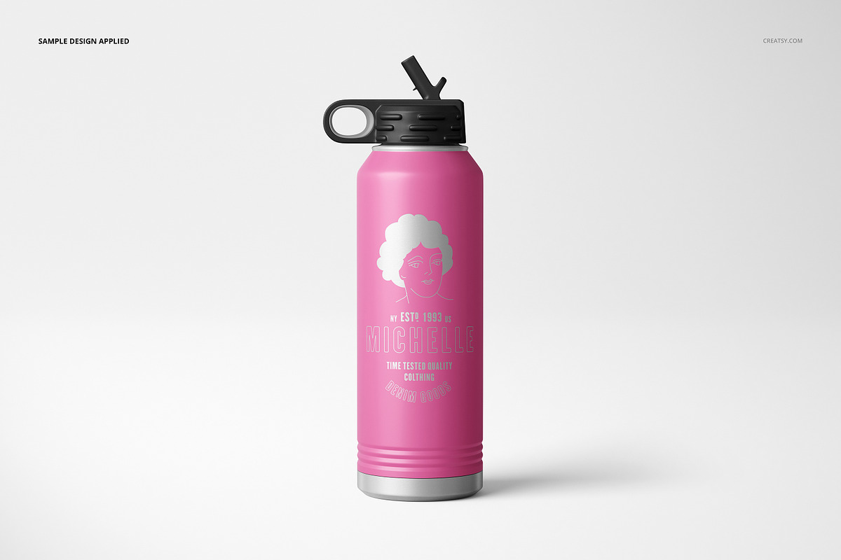P. Coated 40 oz. Water Bottle Mockup, a Product Mockup by creatsy5 (Photo 7 of 13)