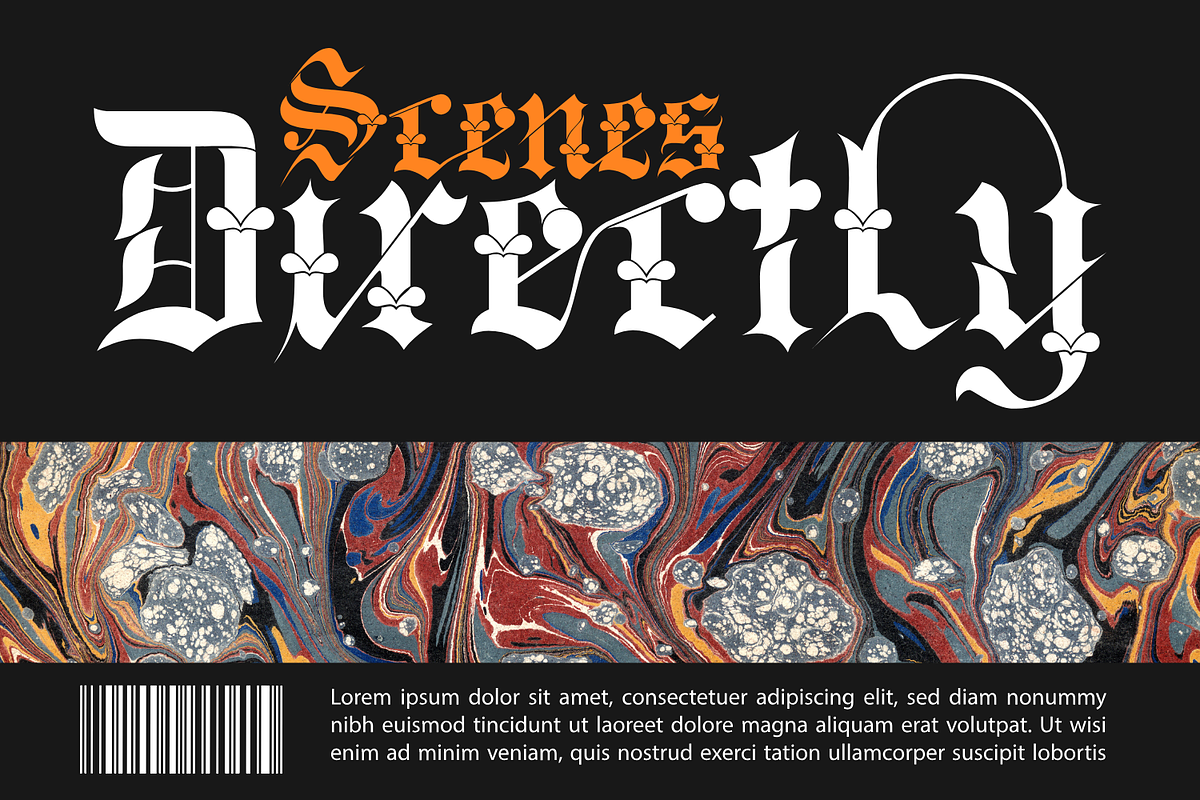 Tragedy Shaped | Blackletter Font, a Blackletter Font by 177Studio (Photo 6 of 8)