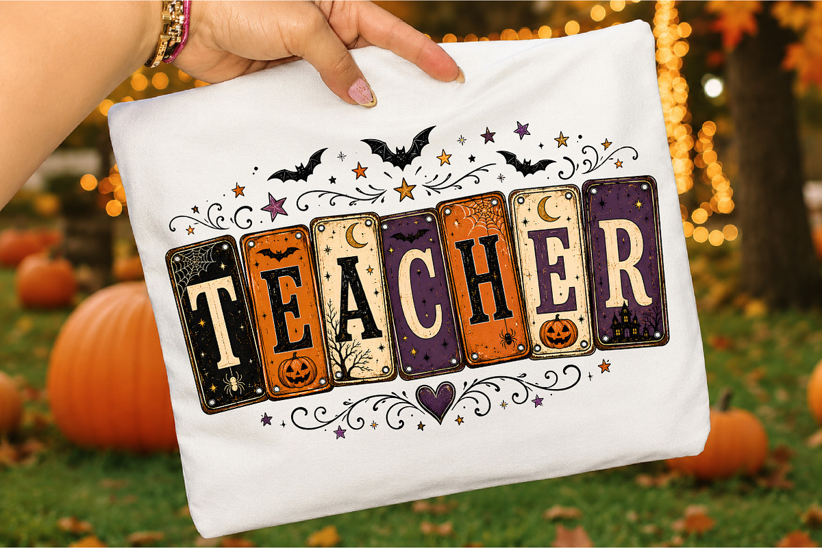 Teacher Halloween PNG,Spooky, a Seasonal Illustration by Libby Wishes (Photo 1 of 3)