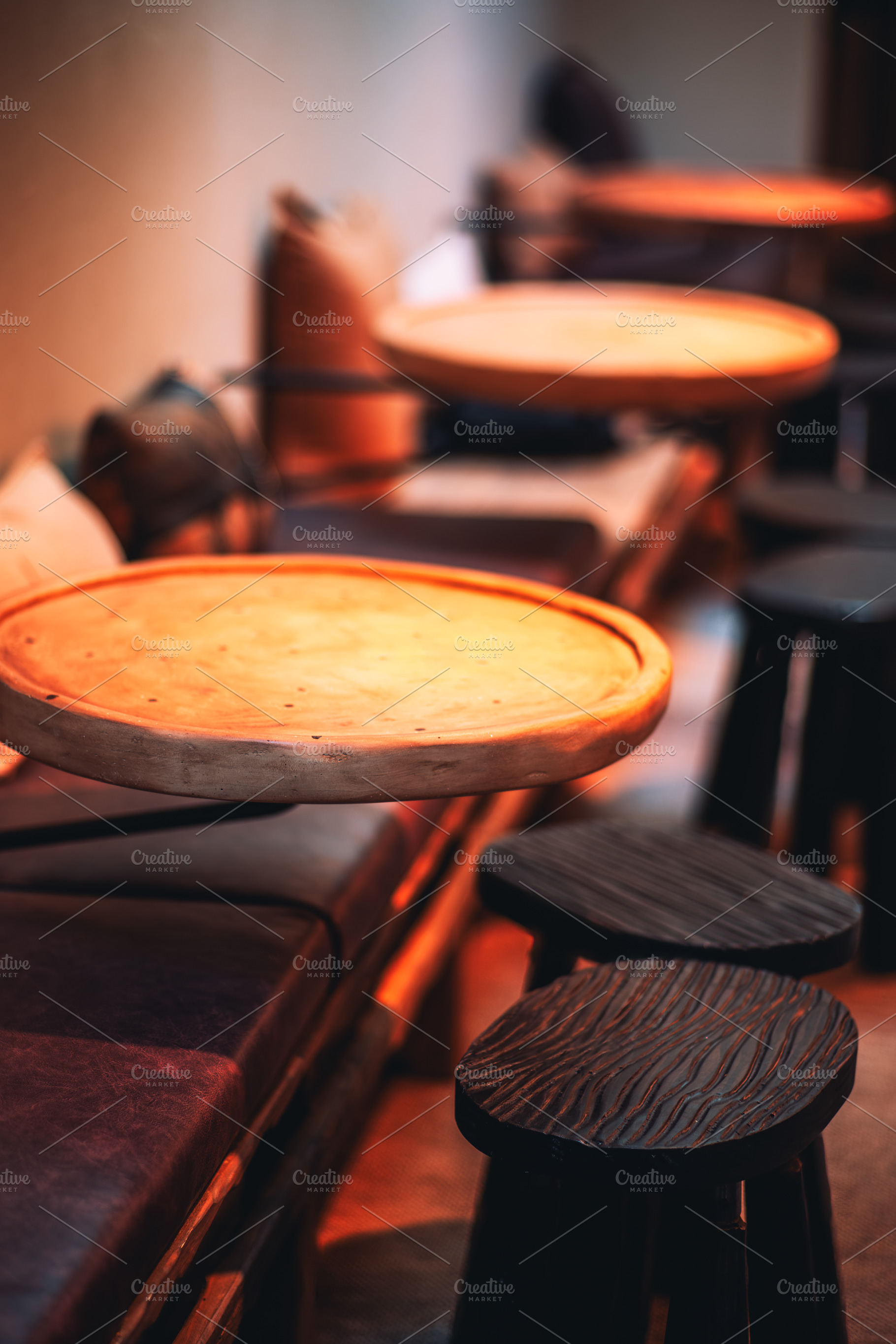 Warm Bar Tables in Selective Focus, a Sports & Recreation Photo by SkyNext