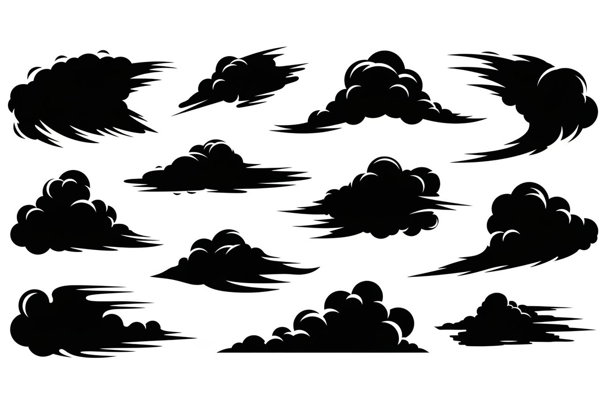 Decorative Cloud Silhouette, a Graphic by Designer_Momina (Photo 2 of 13)