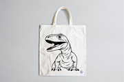 Velociraptor Svg, Dinosaur clipart, an Animal Illustration by Bila Vorona (Thumbnail 3 of 3)