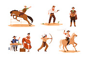 Wild West cartoon characters set, a Person Illustration by Good Studio (Thumbnail 3 of 3)