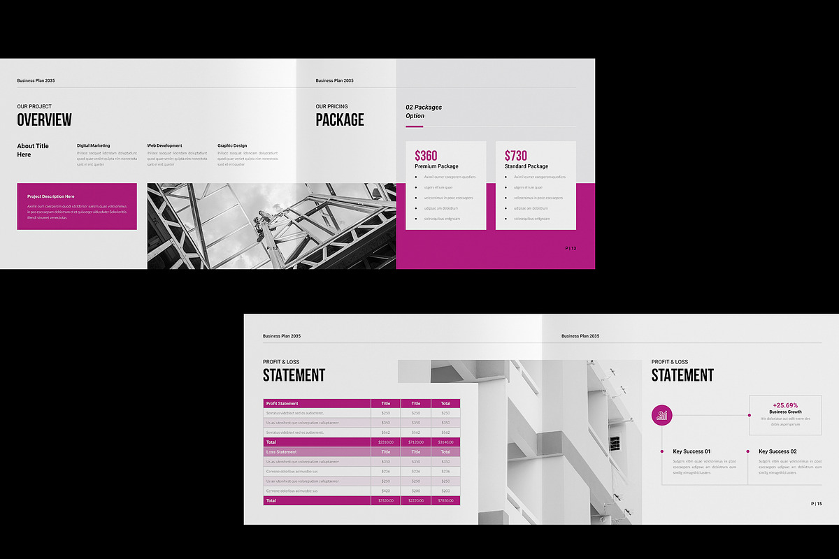Business Plan Landscape Template, a Brochure Template by NorthPeak (Photo 6 of 9)
