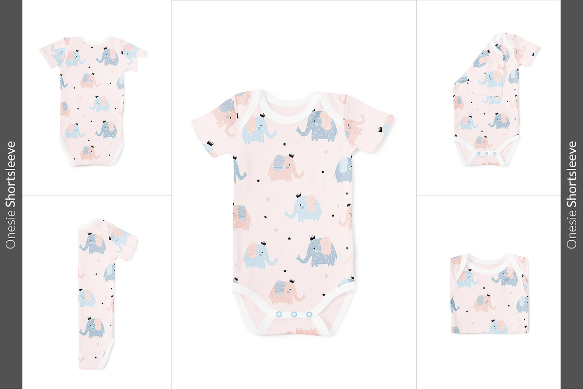 20x Baby Onesies BUNDLE Mock-up Sets, a Books & Magazine Mockup by BlackMocca (Photo 15 of 28)
