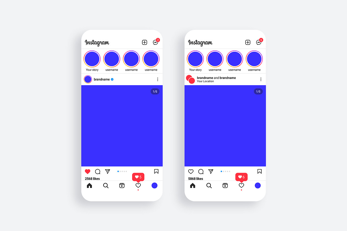 Instagram Template Mockup PSD, a Social Media Template by Dilshod Sobirov (Photo 3 of 9)