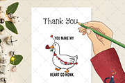Funny Valentine Goose PNG, an Illustration by Creative Art (Thumbnail 4 of 6)