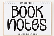 Book Notes | Script Font, a Handwritten Font by Scratchones (Thumbnail 1 of 8)