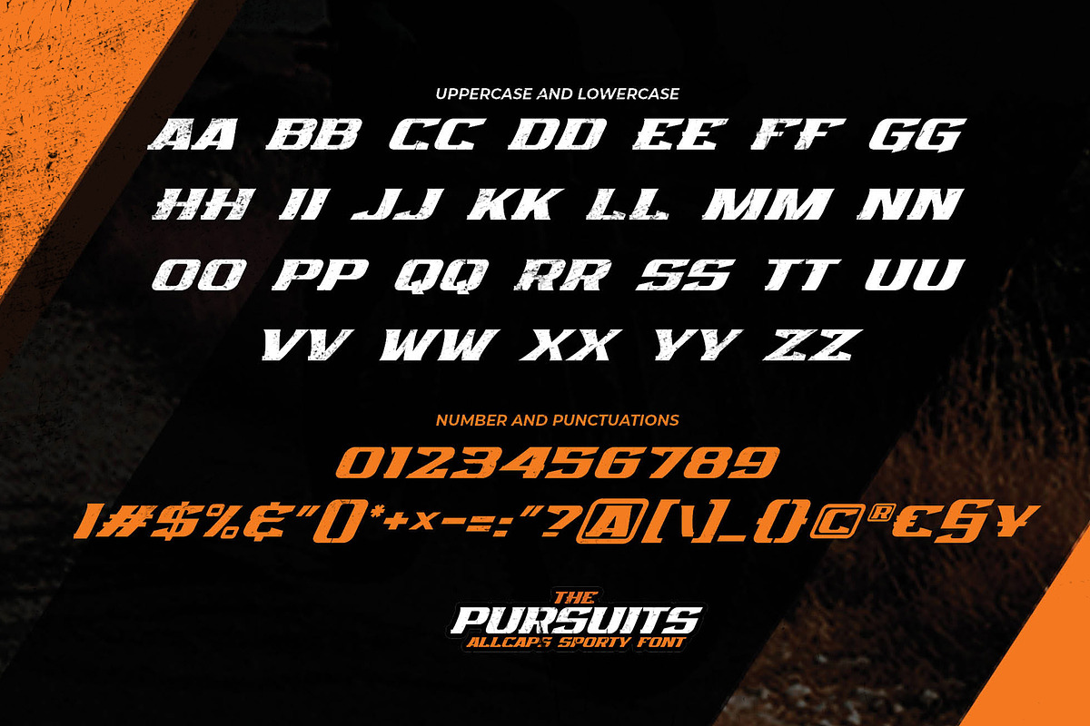THE PURSUITS - All Caps Sporty Font, a Font by Gassstype (Photo 6 of 9)