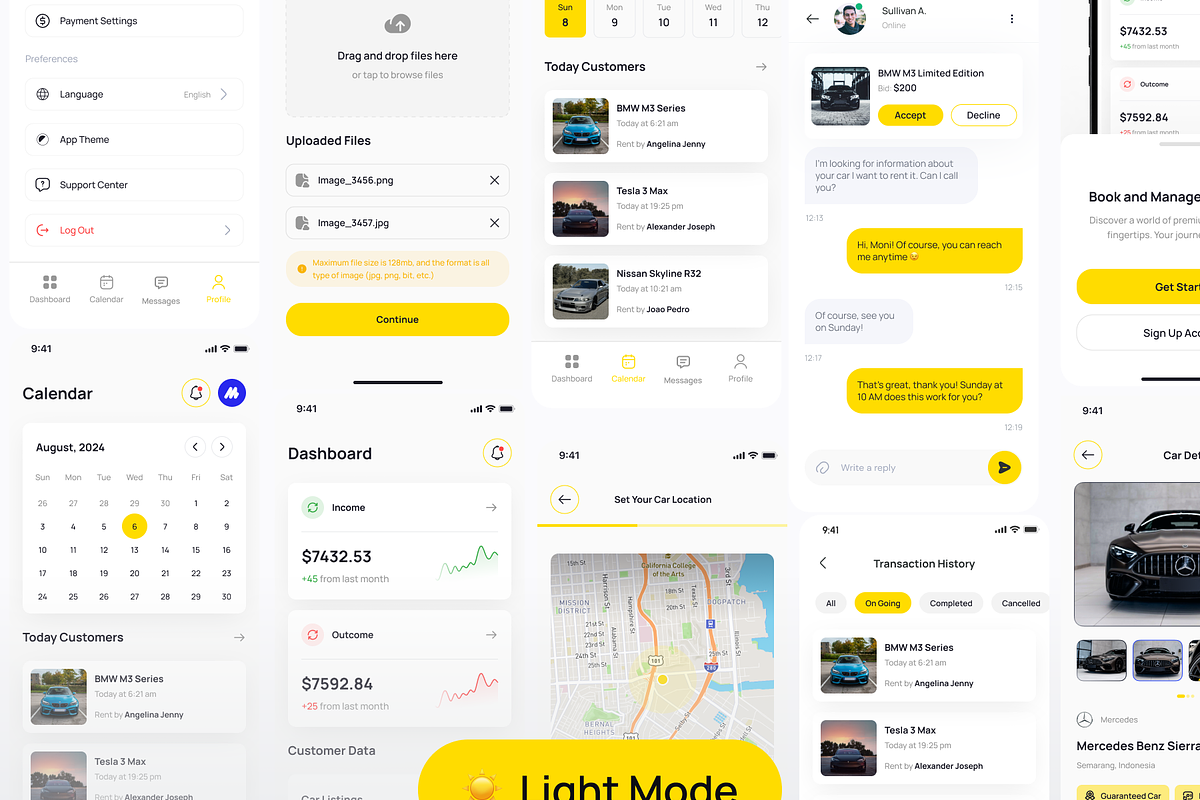 RentQu Seller - Car Rental UI Kit preview 5