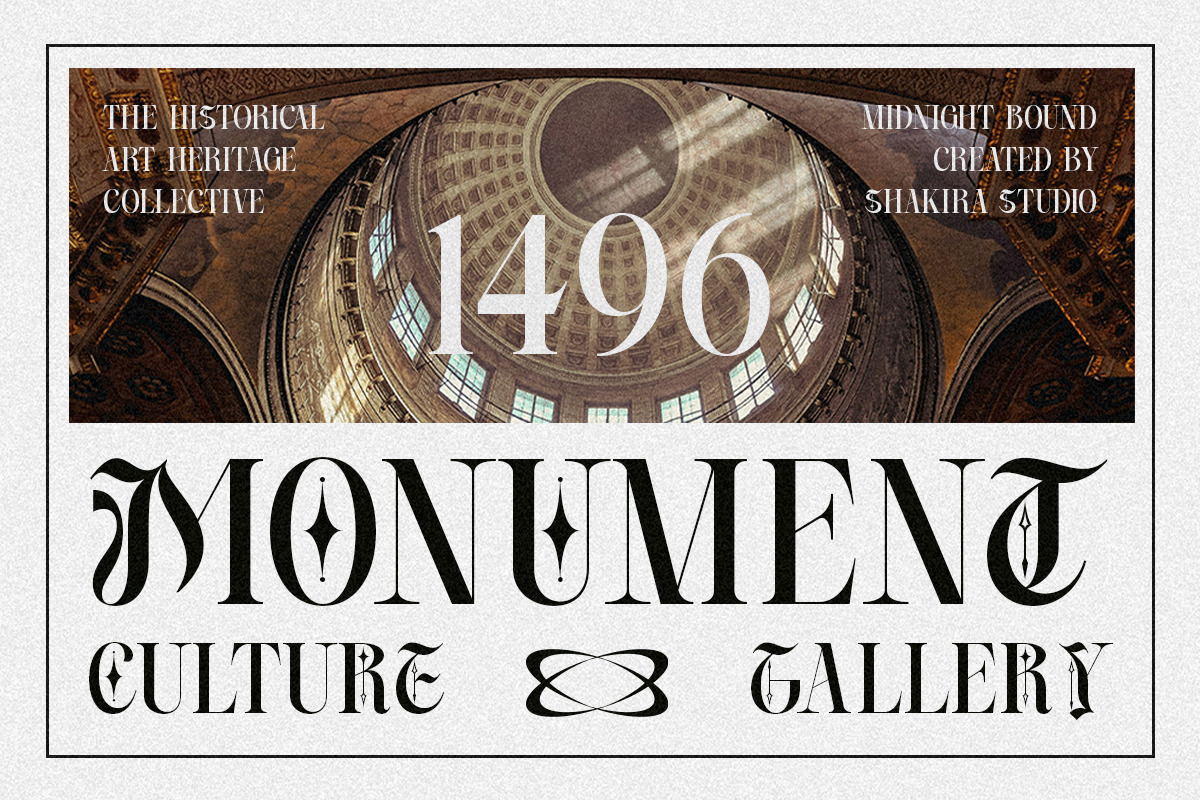 Midnight Bound - Blackletter x Serif, a Serif Font by Shakira Studio (Photo 9 of 10)