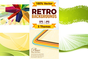 Retro Abstract Backgrounds, a Decorative Illustration by TAlex