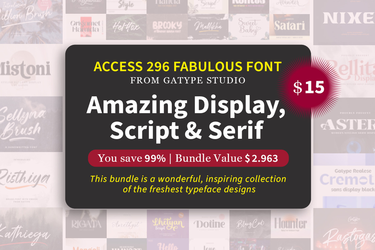 Fabulous Font Bundles, a Script Font by Gatype (Photo 1 of 18)