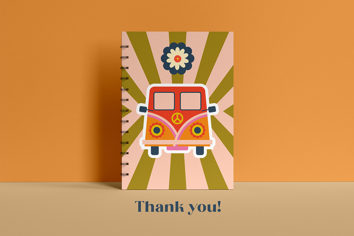 Retro Groovy Hippie Bundle, an Object Graphic by Sofico (Photo 35 of 35)