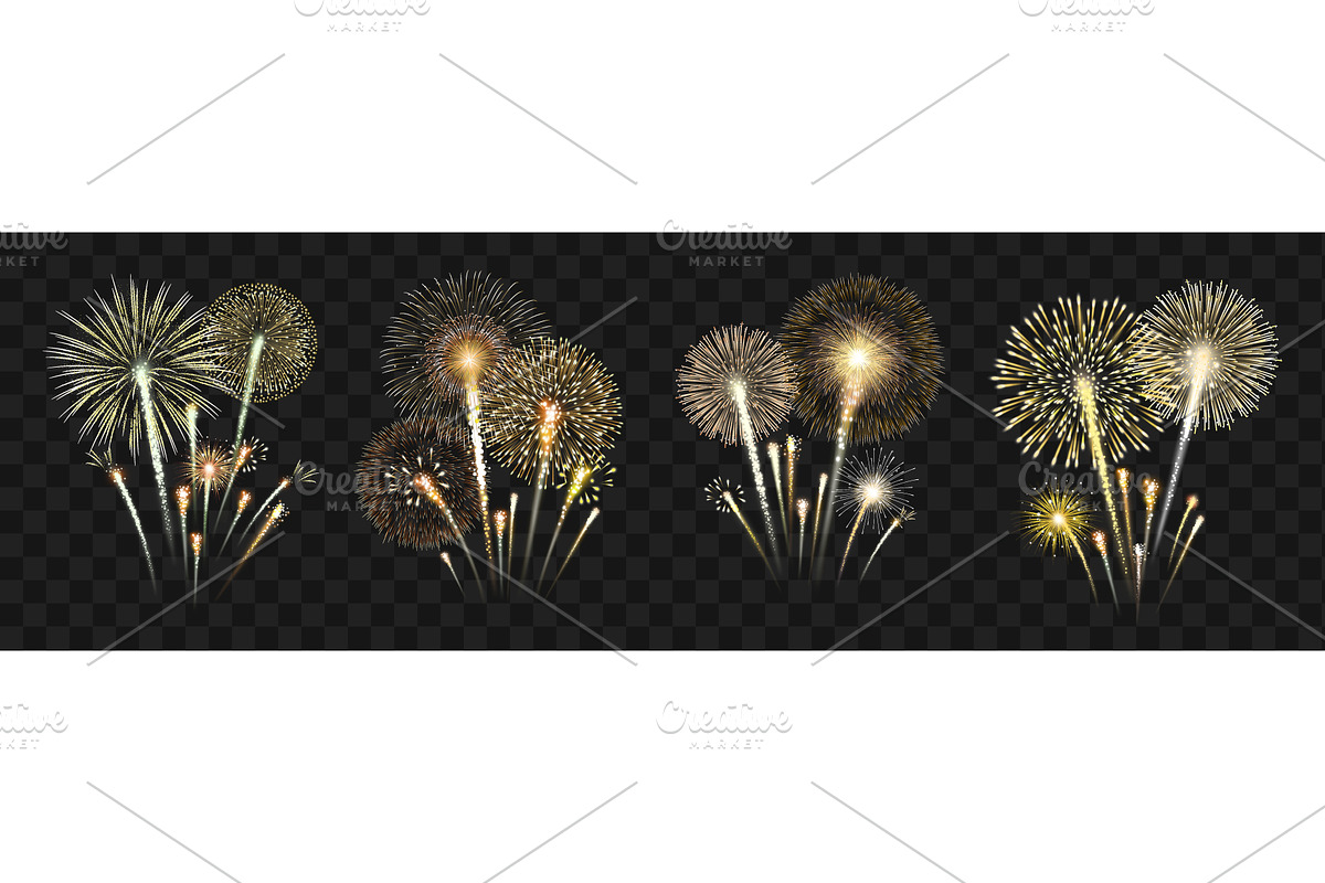 Collection of detailed fireworks, a Decorative Illustration by Yayasya (Photo 1 of 3)