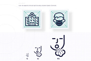 Coronavirus COVID-19 | 42 Icons Set, an Outline Icon by Marina Silence (Thumbnail 9 of 17)
