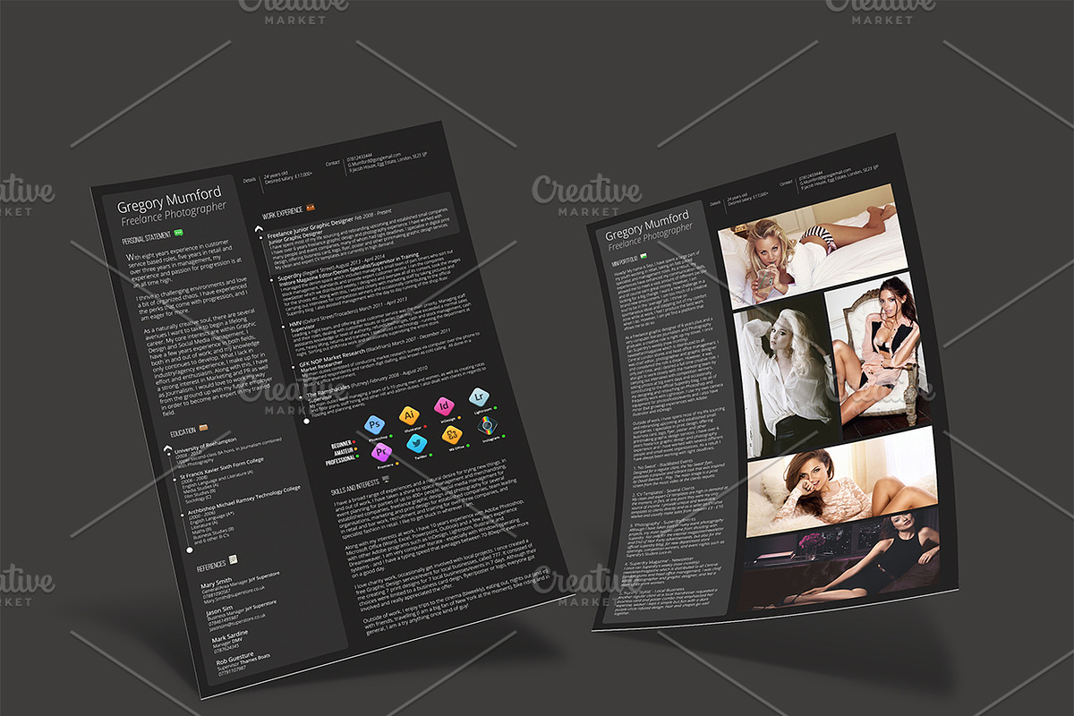 The Professional Pt 2 (Midnight), a Resume Template by Valeur Design (Photo 5 of 6)