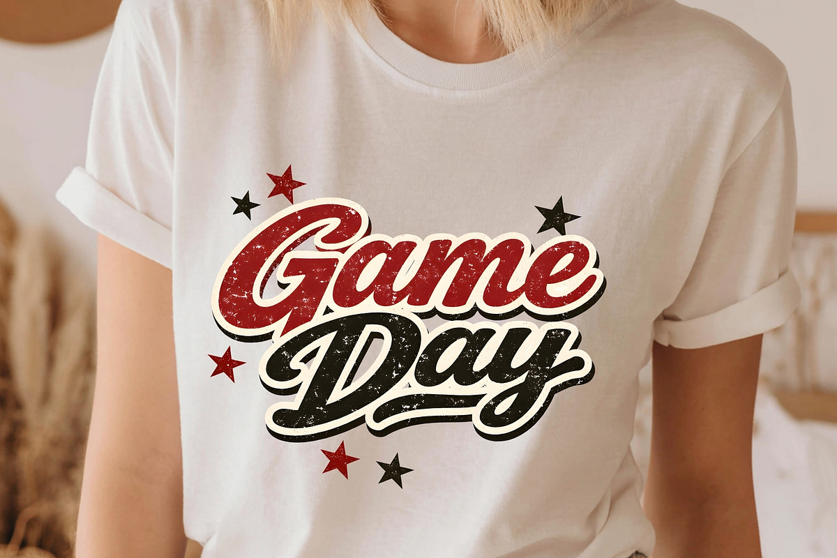Retro Game Day PNG Tshirt Sports, a Sport Illustration by SugarCloudStudioArt (Photo 2 of 6)