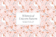 Whimsical Unicorn Pattern, an Animal Illustration by Alisa Wismer Design (Thumbnail 1 of 5)