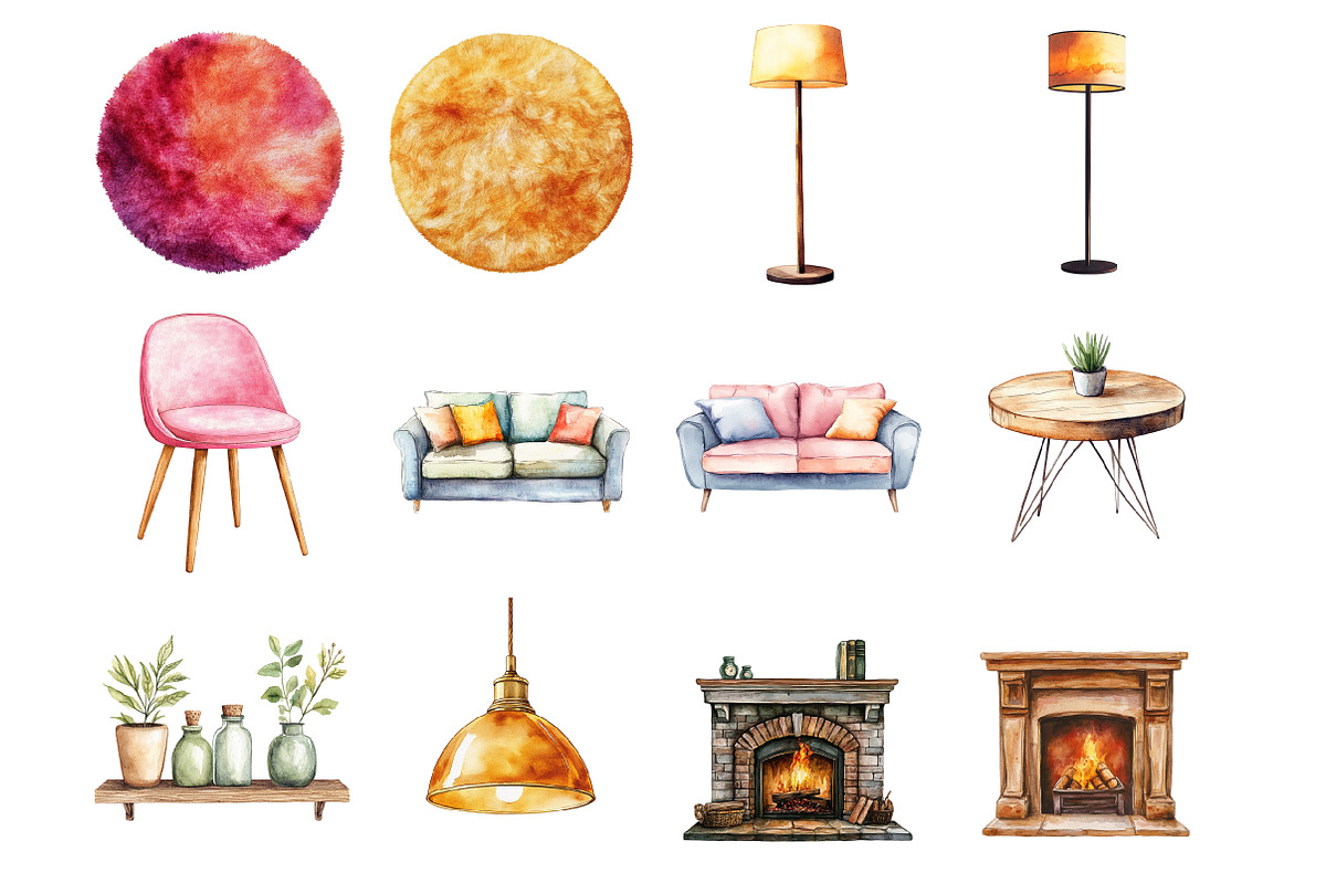Home Interior Clipart, an Illustration by Design Market (Photo 3 of 3)