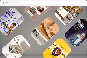 5 Premium Instagram Post Templates., a Templates & Theme by Marceline_Creative