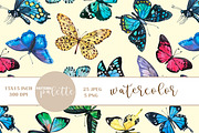 Watercolor Butterfly Seamless Paper, a Pattern Graphic by PatternPalette (Thumbnail 9 of 11)