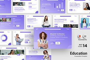 Education - PowerPoint Template, a Presentation Template by Iqsiart Studio