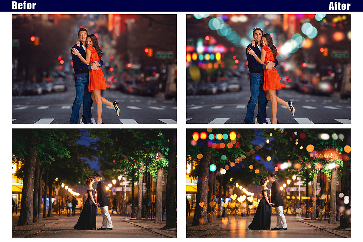 35 city lights bokeh overlay, a Layer Style Add-On by OverlayBox (Photo 3 of 5)