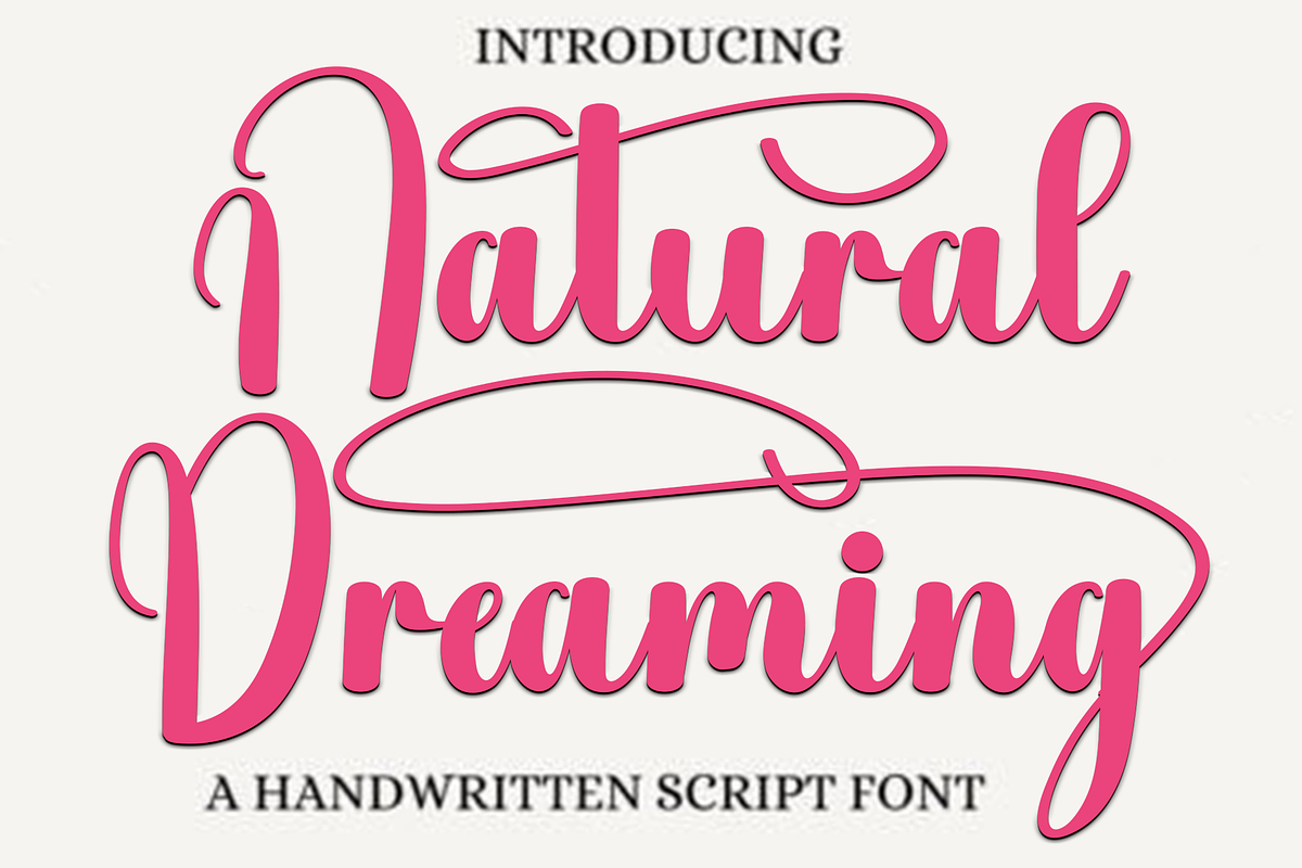 Natural Dreaming, a Handwritten Font by InermediaSTUDIO (Photo 1 of 8)