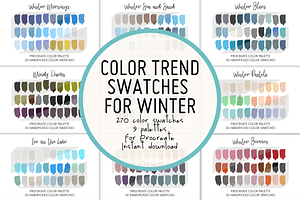 Procreate Winter Color Palettes
