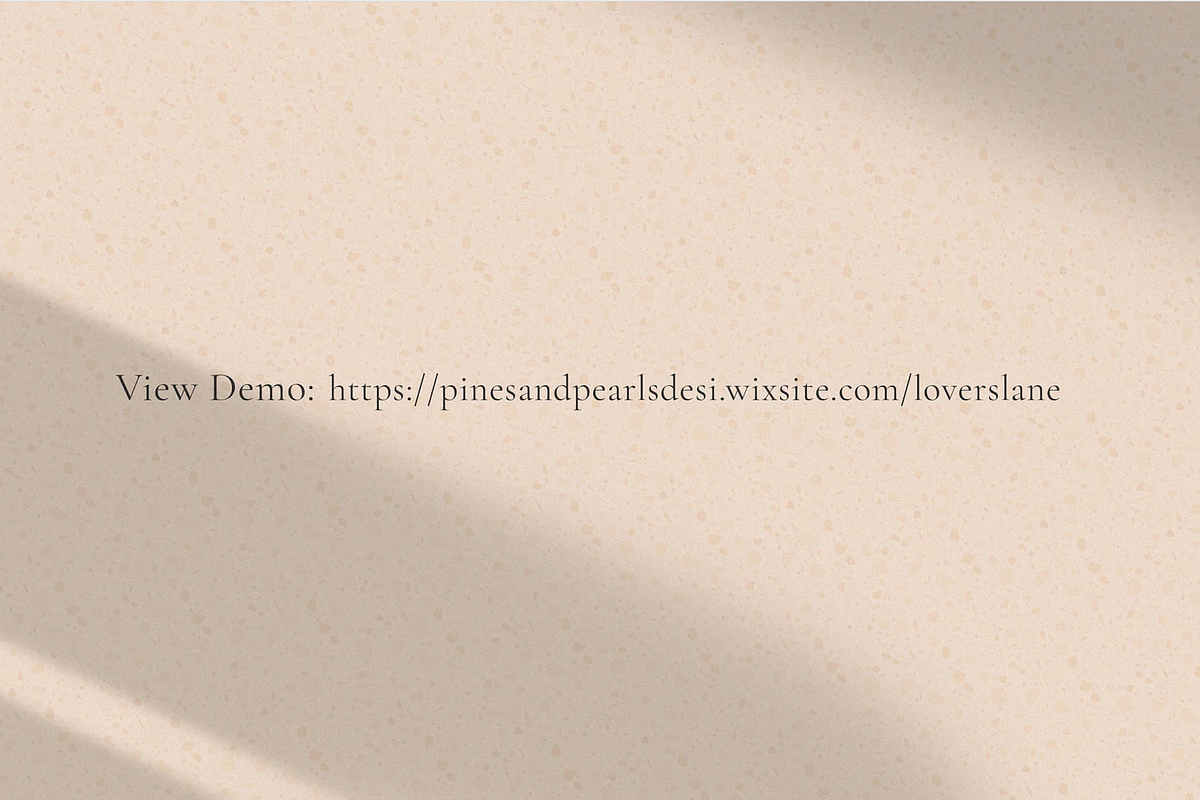 Wix Website Template - Lover's Lane, a Wix Template by pinesandpearls (Photo 6 of 6)